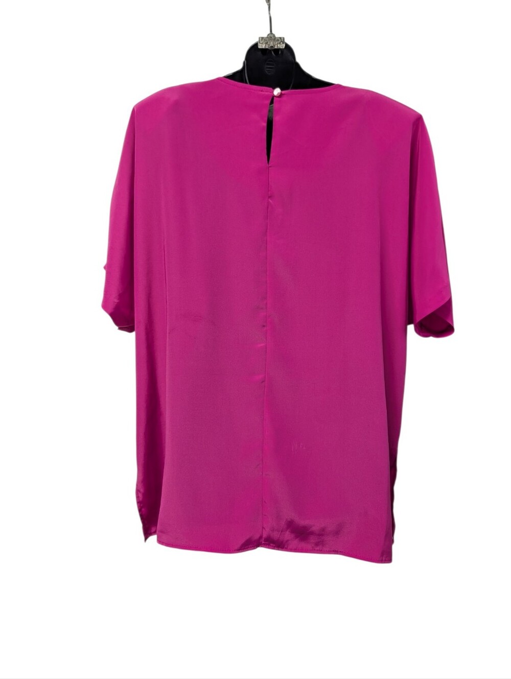 Stokes O. Sport Womens Pink Solid Round Neck Short Sleeve Pullover Blouse 18W - Picture 2 of 6